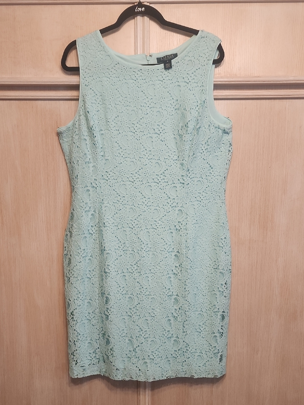 Ralph Lauren Sleeveless Lace Midi Dress in Mint - Picture 3 of 7